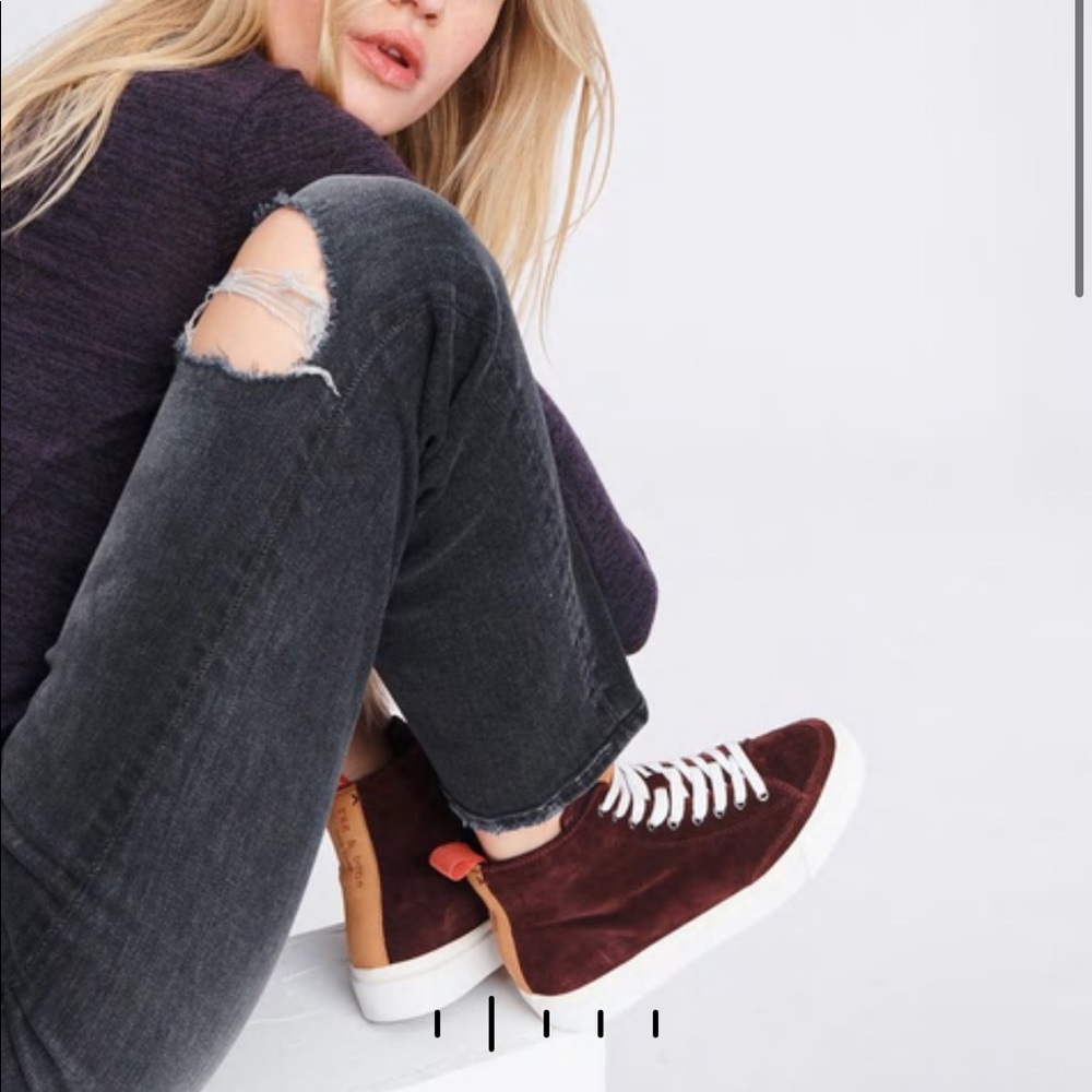 Rag & bone burgundy suede high tops, size 36.5 (US 6.5)
